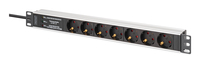 DIGITUS 1U Alu PDU Rackmount. 6x Safety outlet 1x outlet - (Offline-) USV - 19"