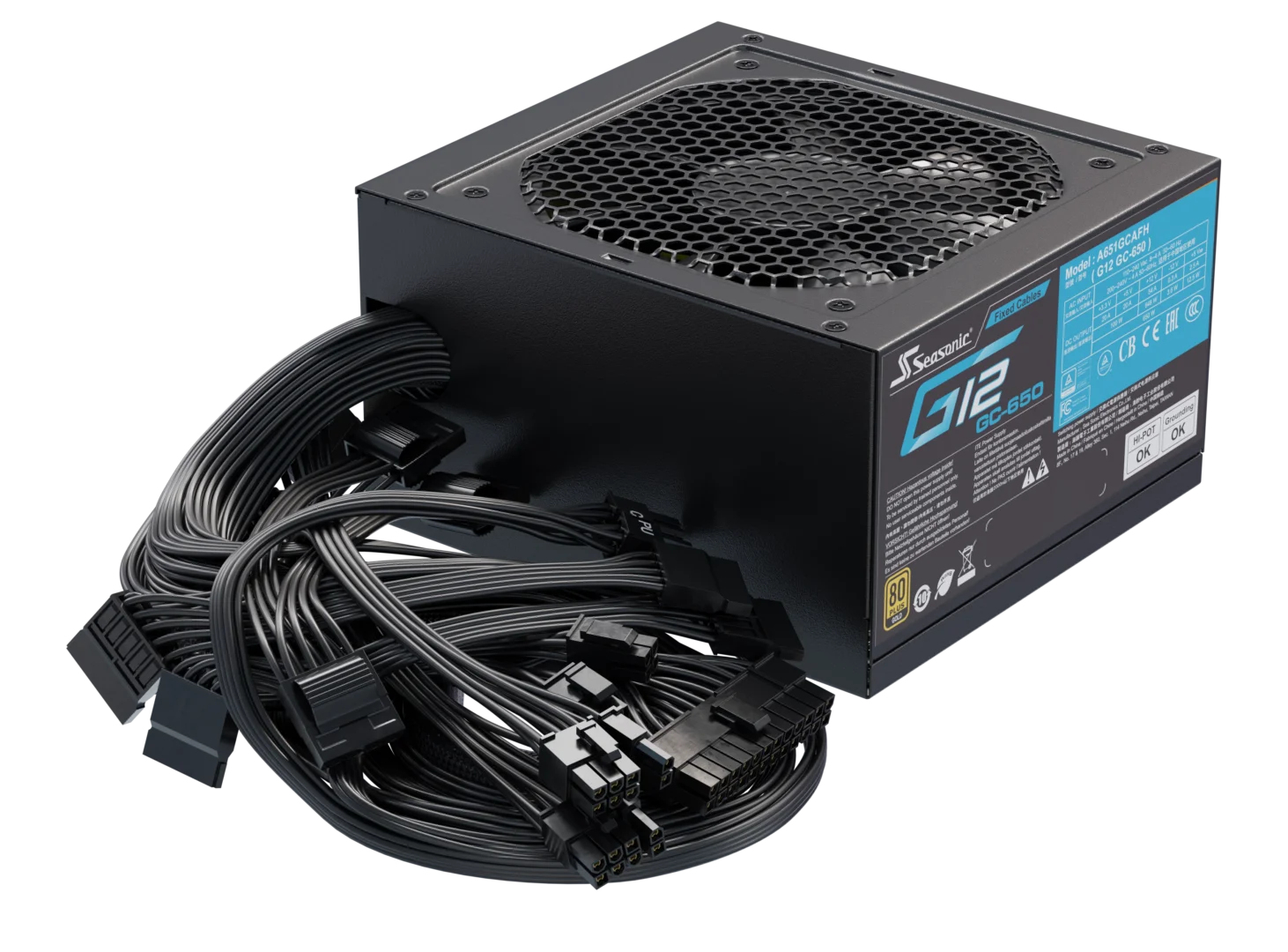Seasonic Netzteil 650W G12 GC-650 80+Gold, Ansicht 4