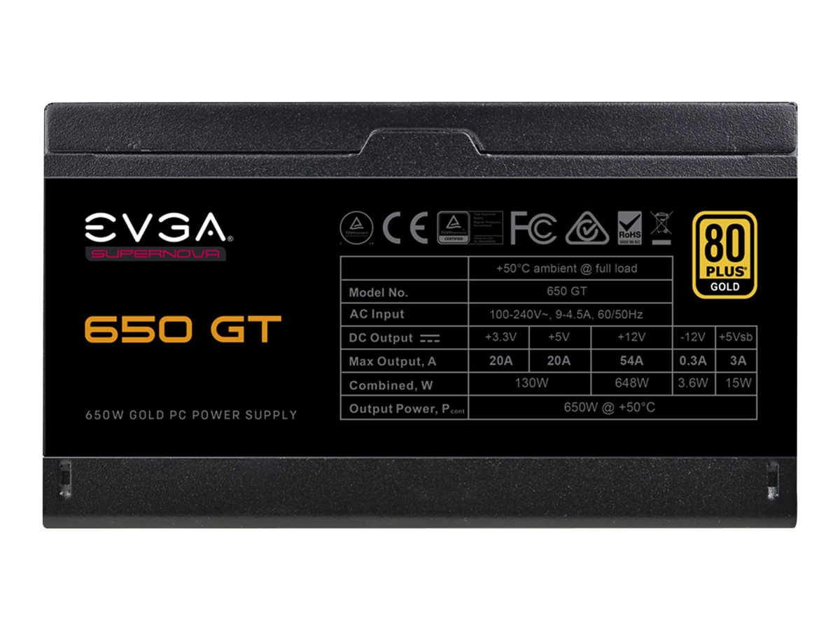 EVGA 650 GT Gaming 80+ Gold Vollmodular 650 Watt