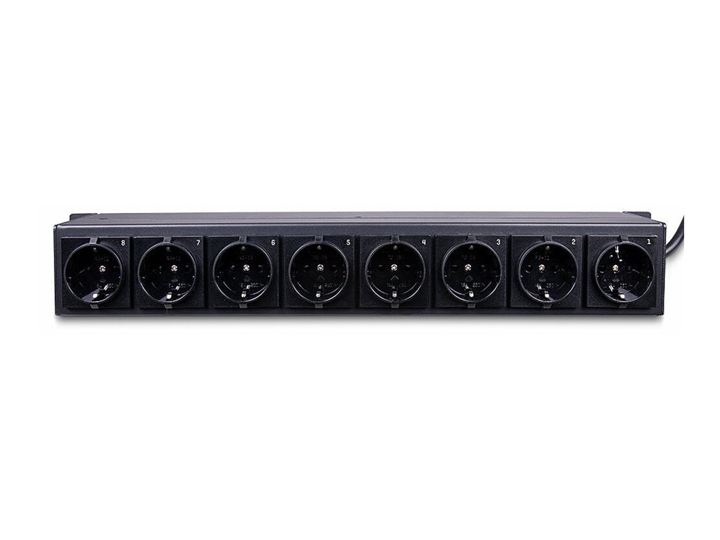 Lindy 1.5U 8-Fach Schuko-Steckdosen Horizontale PDU mit Schuko-Stecker, Ansicht 2