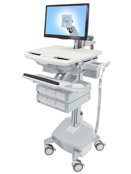 Ergotron Wagen für LCD-Display/Tastatur/Maus/CPU/Notebook/Barcodescanner (offene Architektur), Ansicht 4
