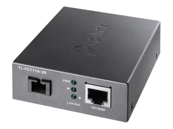 TP-LINK TL-FC111A-20 - Medienkonverter - 100Mb LAN - 10Base-T 100Base-TX WDM - SCUPC Einzelmodus  RJ-45 - bis zu 20 km - 1550 (TX)