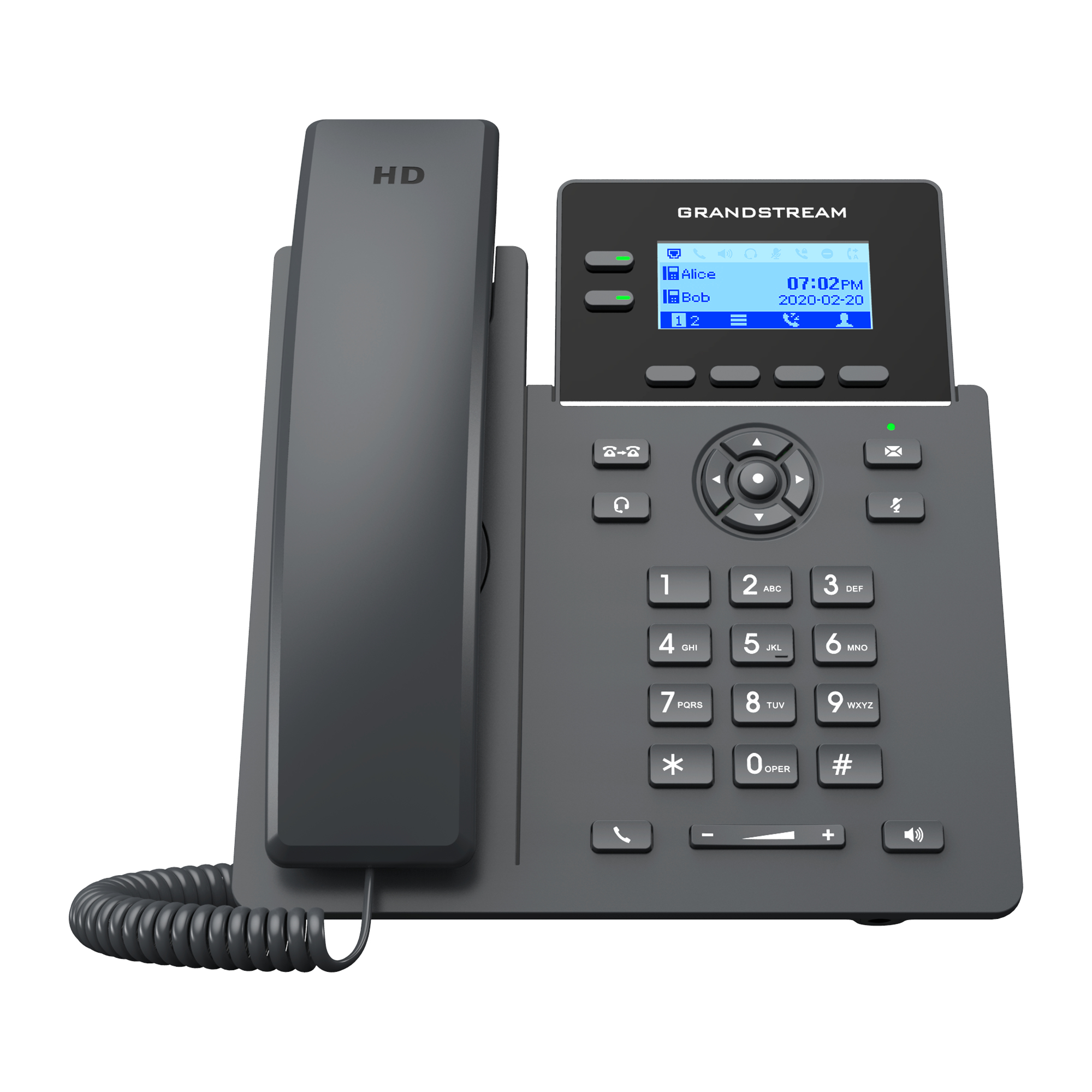 Grandstream GRP2602P - VoIP-Telefon - fünfwegig Anruffunktion, Ansicht 3
