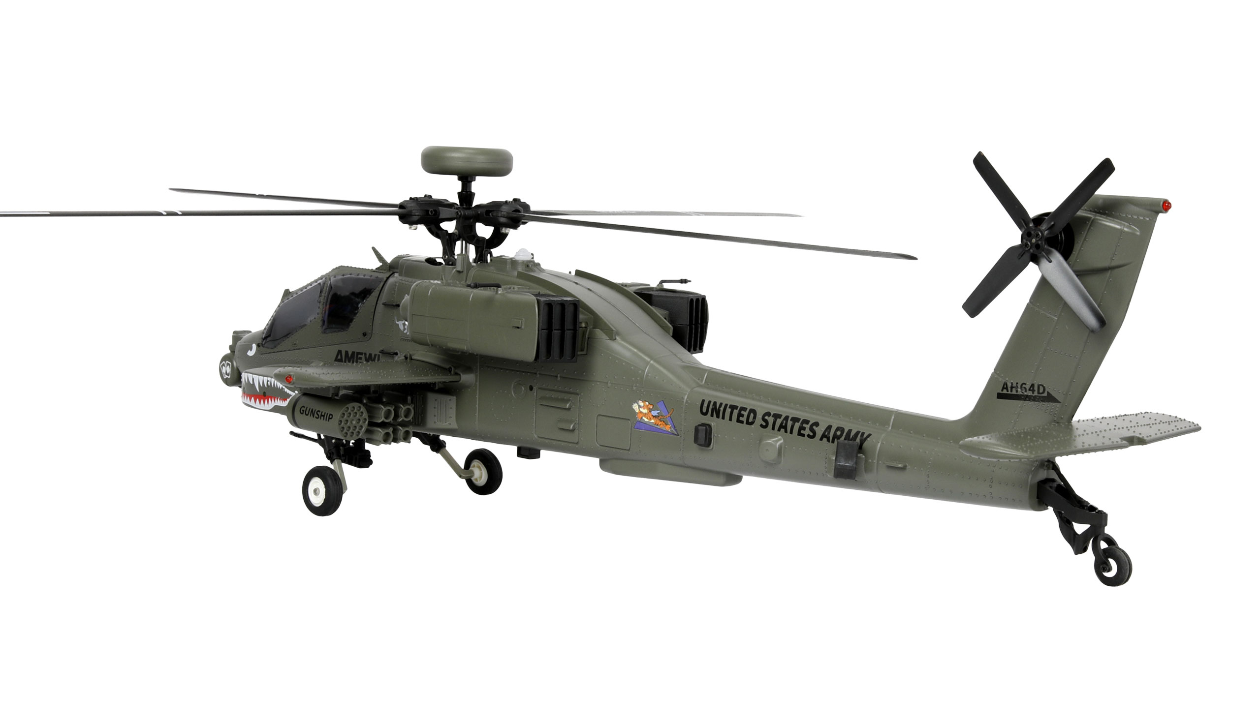 Amewi Apache AH-64D CP Helikopter 6G/3D RTF grün 16+, Ansicht 4