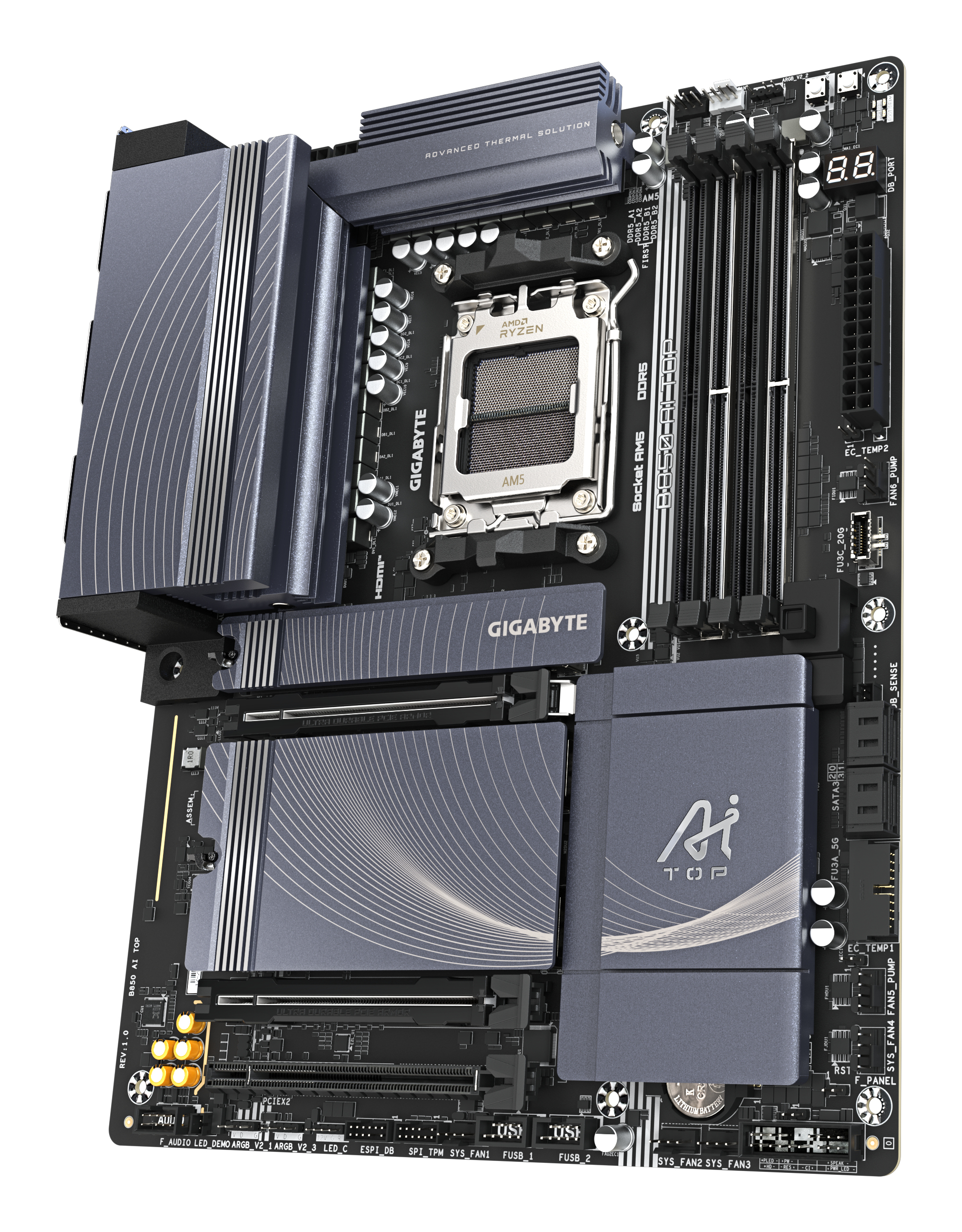 Gigabyte B850 AI TOP - Motherboard - ATX - Socket AM5 - AMD B850 Chipsatz, Ansicht 3