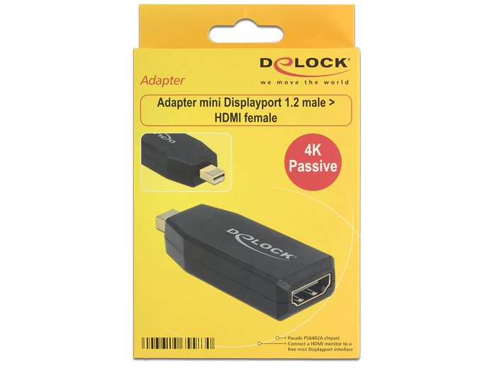 Delock 4K Passive - Videoadapter - Mini DisplayPort männlich zu HDMI weiblich, Ansicht 2