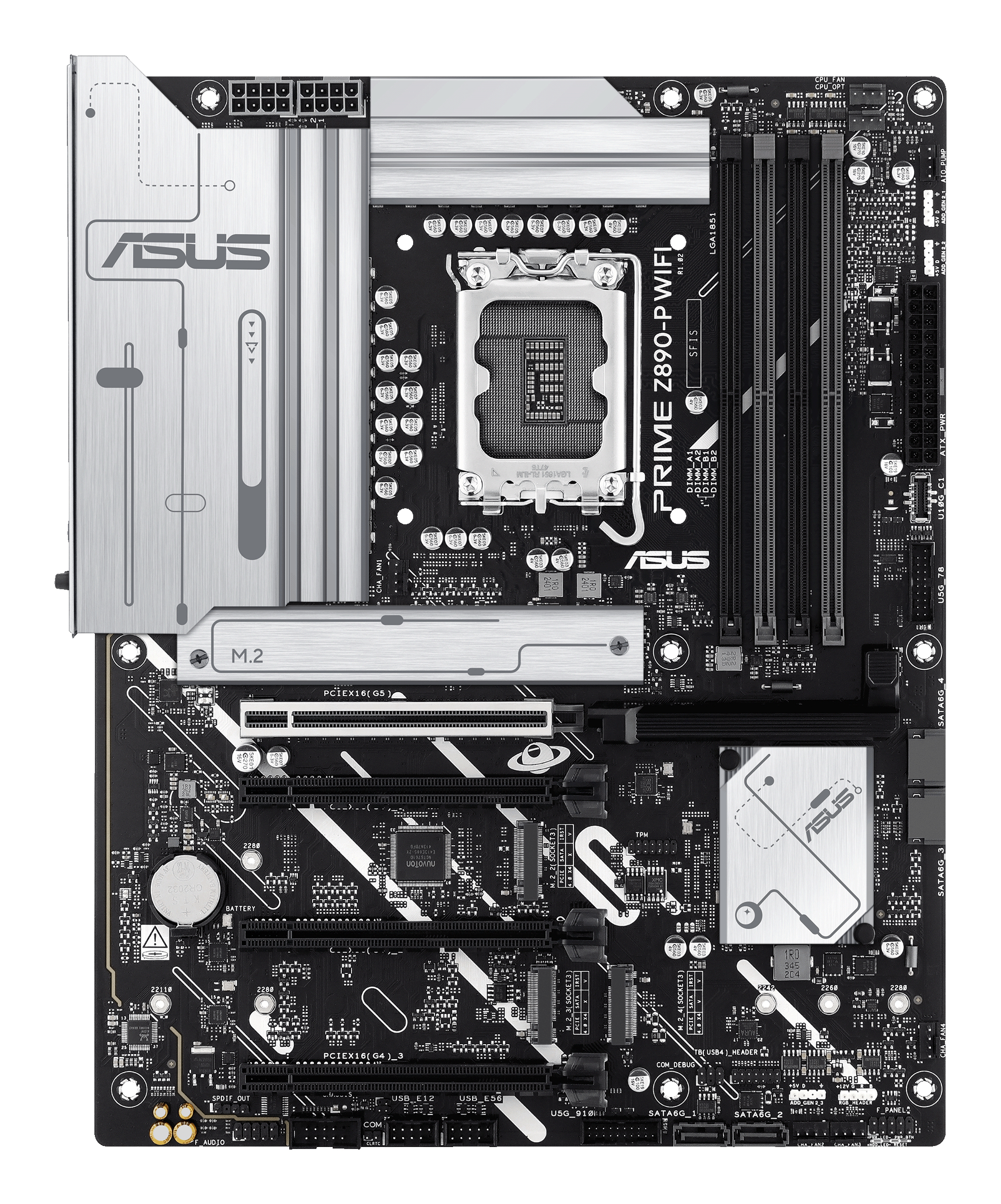 ASUS PRIME Z890-P WIFI - Motherboard - ATX - LGA1851-Sockel - Z890 Chipsatz - USB4, USB 3.2 Gen 2, USB 3.2 Gen 1, Ansicht 3