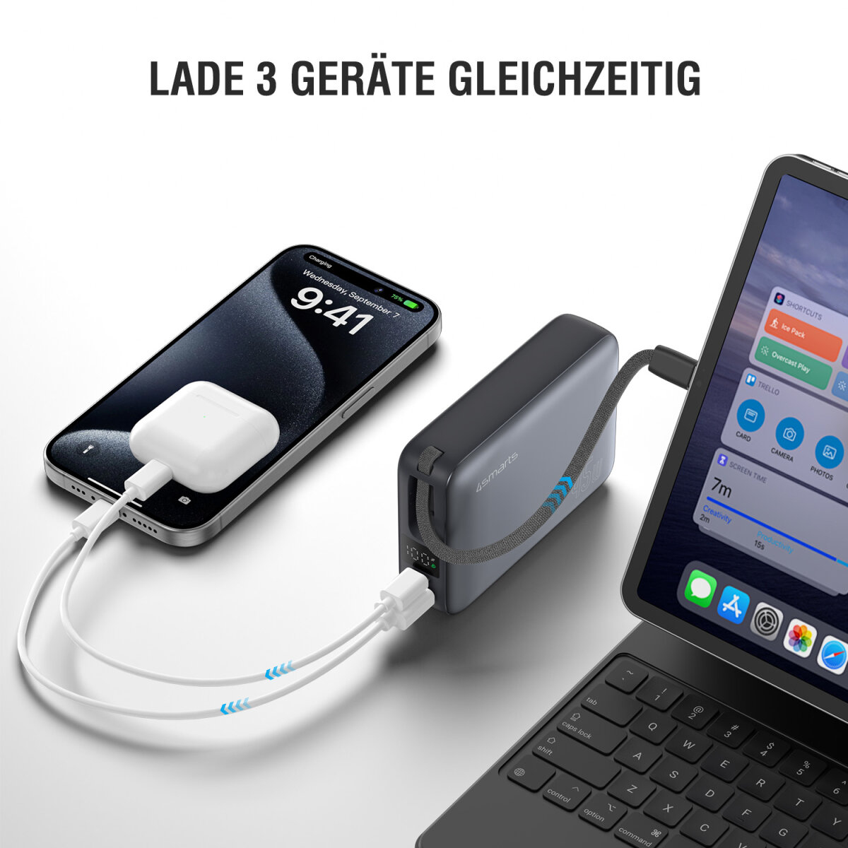4smarts Powerbank Enterprise Compact 45W spacegrau - Batterie, Ansicht 3