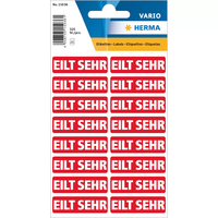 HERMA Textetiketten Eilt sehr 12.5 x 40 mm 320 Stück - Rot - Weiß - Papier - Deutschland - 125 mm - 40 mm - 320 Stück(e)