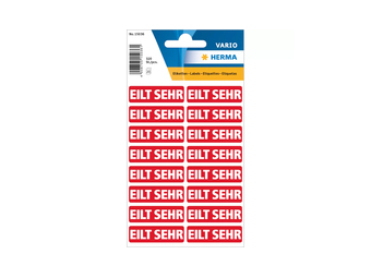 HERMA Textetiketten Eilt sehr 12.5 x 40 mm 320 Stück - Rot - Weiß - Papier - Deutschland - 125 mm - 40 mm - 320 Stück(e)