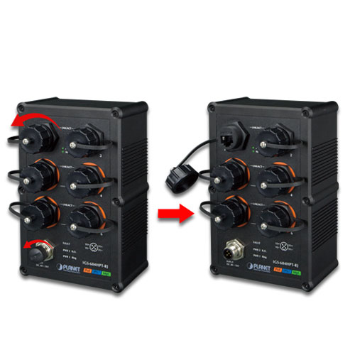 Planet IGS-604HPT-RJ - Switch - L3 - managed - 4 x 10/100/1000 (PoE), Ansicht 4