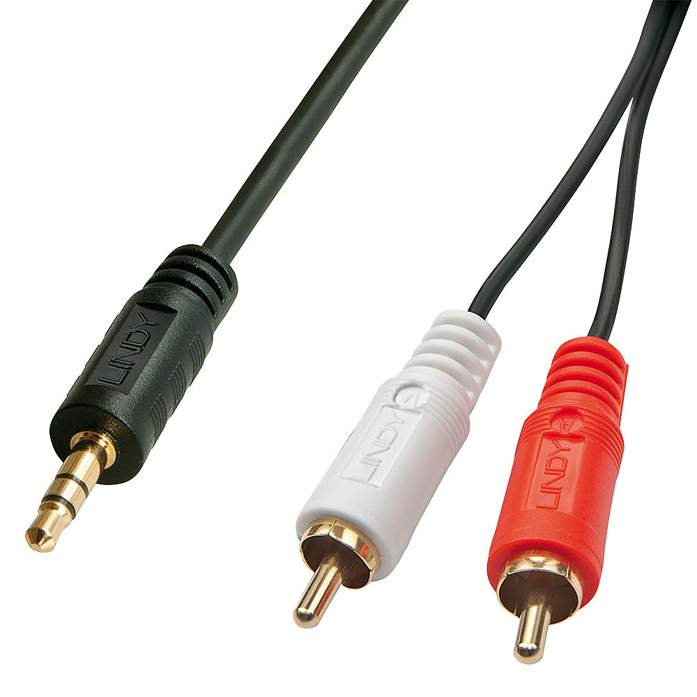 Lindy Premium - Audiokabel - RCA x 2 (M) bis Stereo Mini-Klinkenstecker (M), Ansicht 2