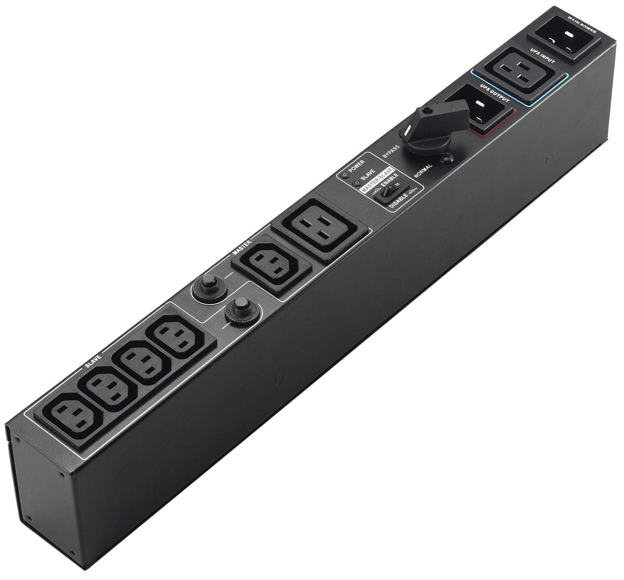 PowerWalker MBS - Umleitungsschalter (Rack - einbaufähig) - Wechselstrom 208/220/230/240 V - Ausgänge: 6 - 48.3 cm (19), Ansicht 2
