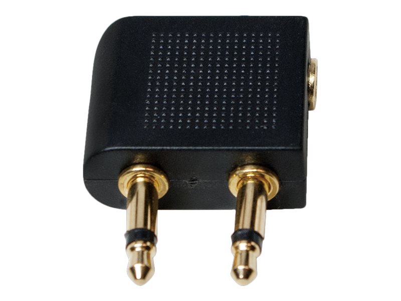 LogiLink Audioadapter für Flugzeug - Mono Mini-Stecker männlich zu mini-phone stereo 3.5 mm weiblich - 90° Stecker (Packung mit 1000)
