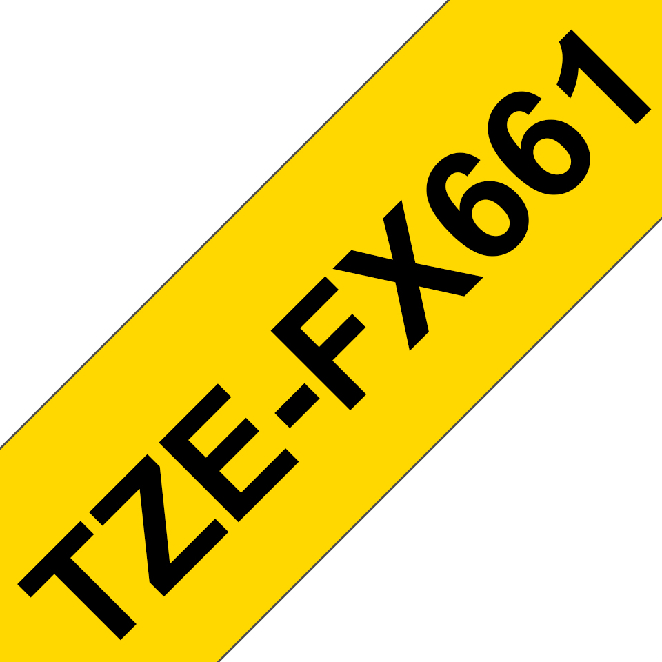 Brother TZe-FX661 - Schwarz auf Gelb - Rolle (3,6 cm x 8 m), Ansicht 2