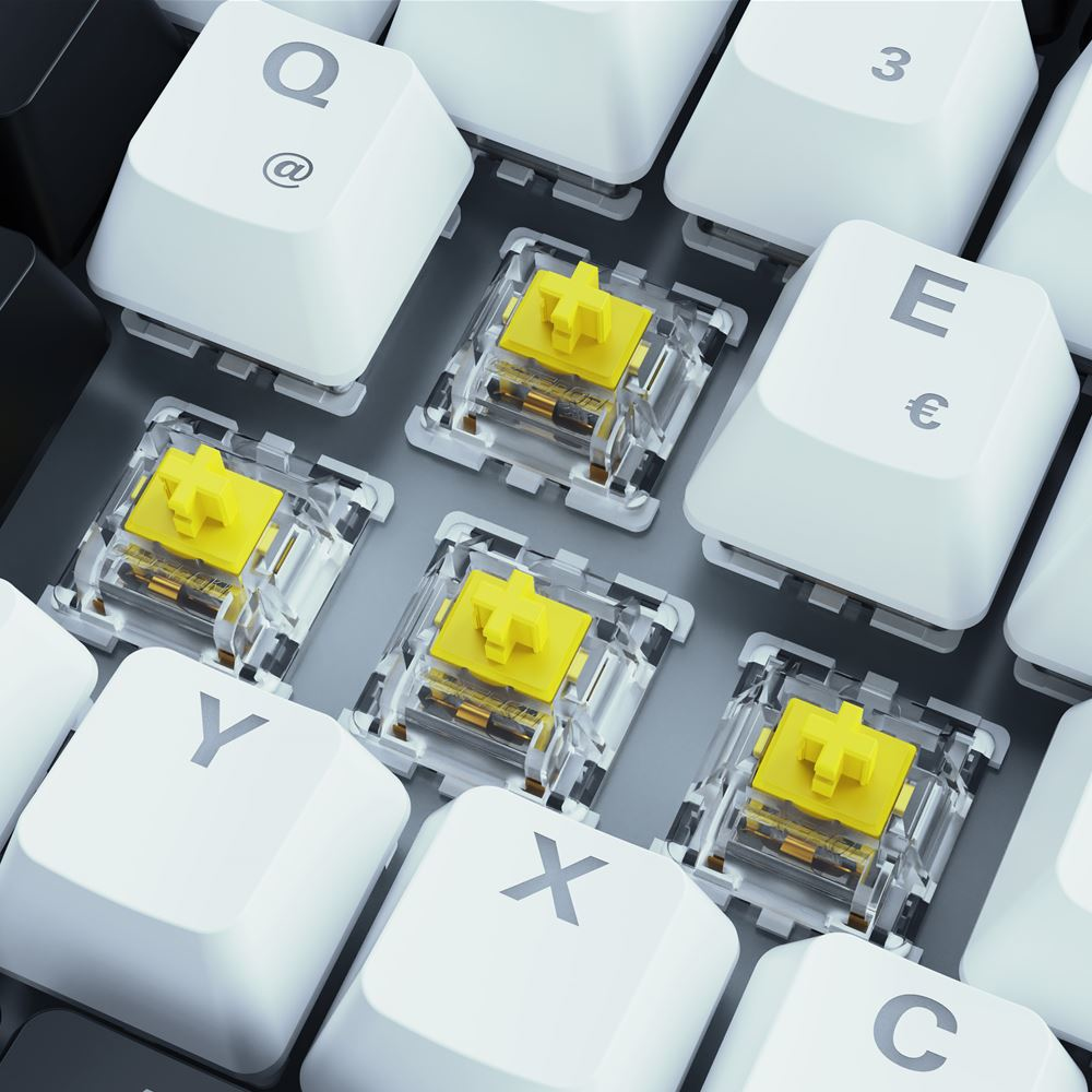 Sharkoon SGK50 S3 wh Gateron Yellow - TL: Deutsch, QWERTZ, Ansicht 3