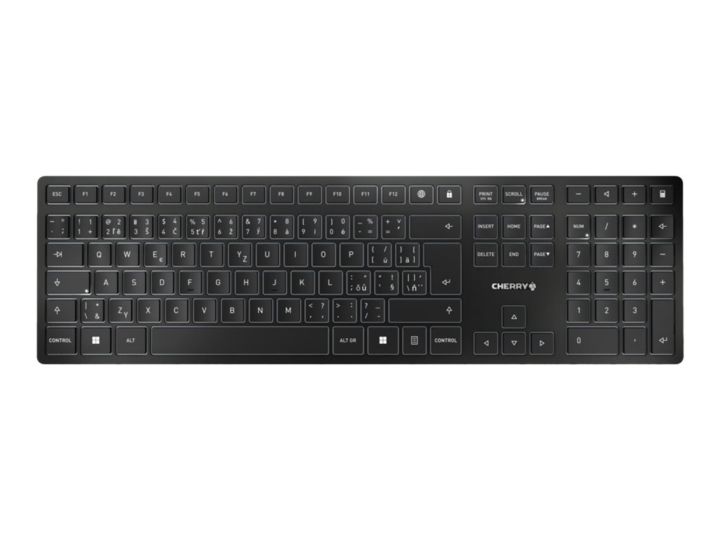 Cherry KW 9100 SLIM - Tastatur - kabellos - 2.4 GHz, Bluetooth 4.0 - TL: CZ/SK, QWERTY, Ansicht 4