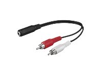 MicroConnect Audio-Adapter - RCA x 2 männlich zu mini-phone stereo 3.5 mm weiblich, Ansicht 2