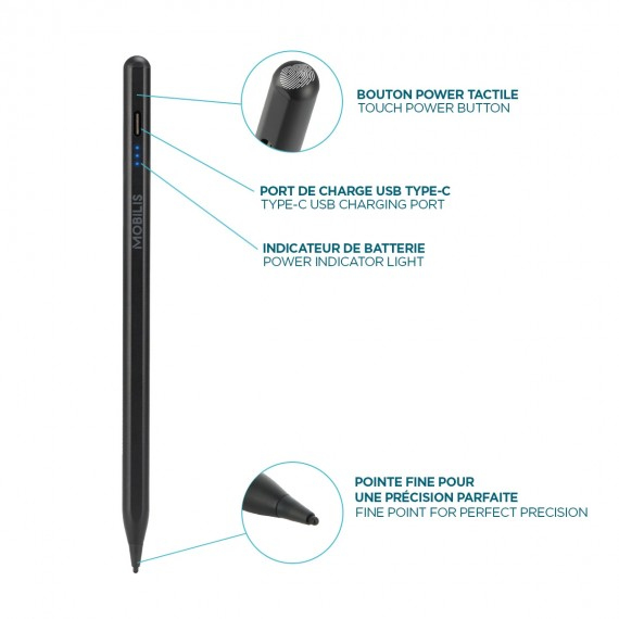 Mobilis Aktiver Stylus - Universal - Schwarz, Ansicht 4