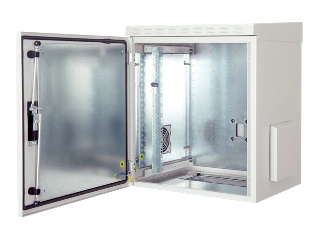 DIGITUS Professional DN-19-20U-I-OD-2 - Schrank Netzwerkschrank - geeignet für Wandmontage - Grau RAL 7035 - 20U - 48.3 cm (19)