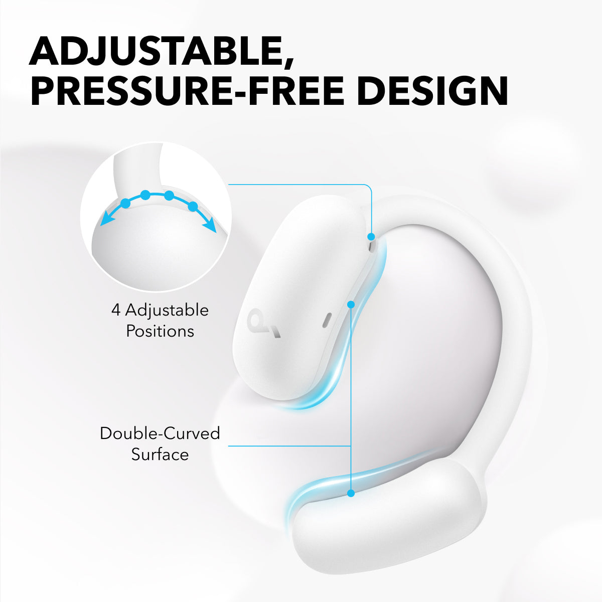 Anker Innovations Soundcore AeroFit 2 - True Wireless-Kopfhörer mit Mikrofon - Weiß, Ansicht 3
