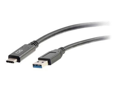 C2G 3m (10ft) USB C Cable - USB A 3.0 (3A) - MM USB Type C Cable - Black - USB-Kabel - 24 pin USB-C (M)