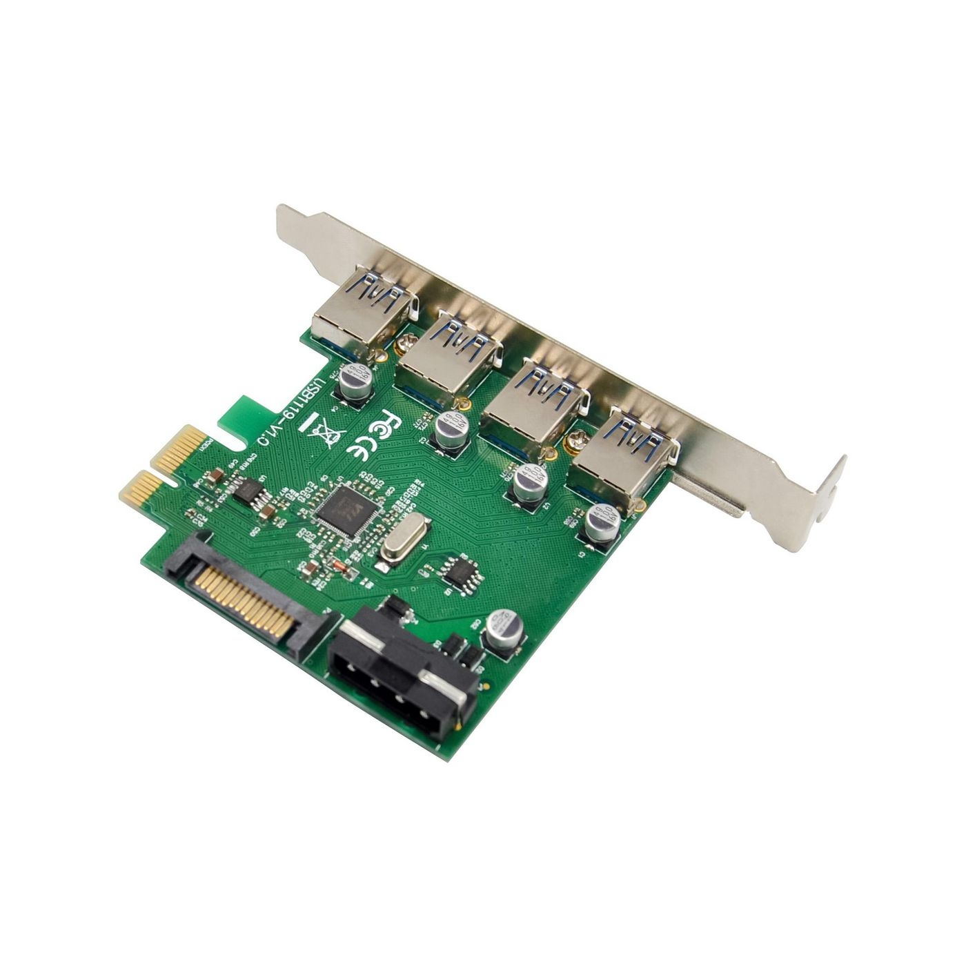 MicroConnect USB-Adapter - PCIe 2.0 - USB 3.0 x 3 + USB 3.0 (intern), Ansicht 3