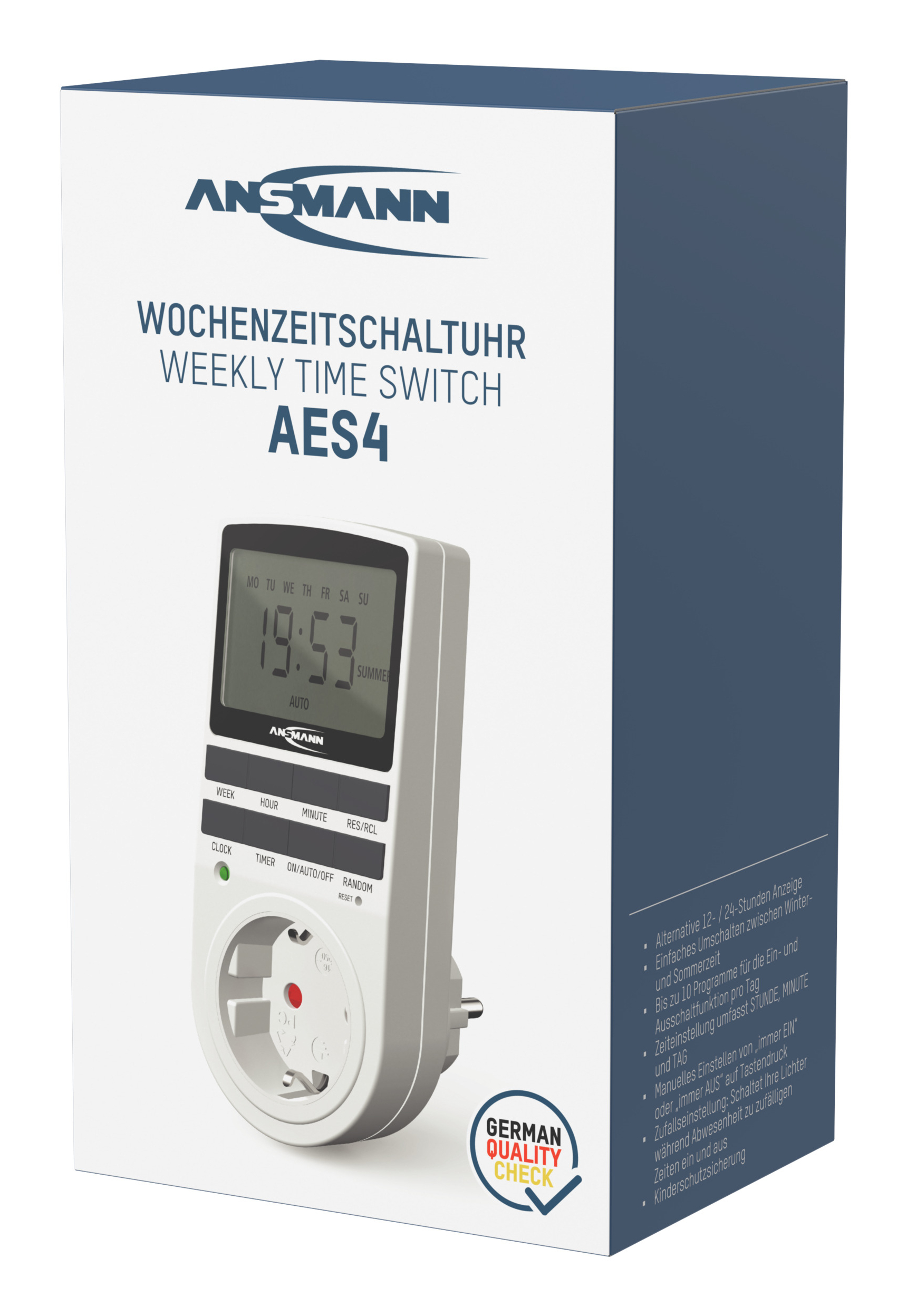 Ansmann Wochenzeitschaltuhr AES4 weiß, Ansicht 4