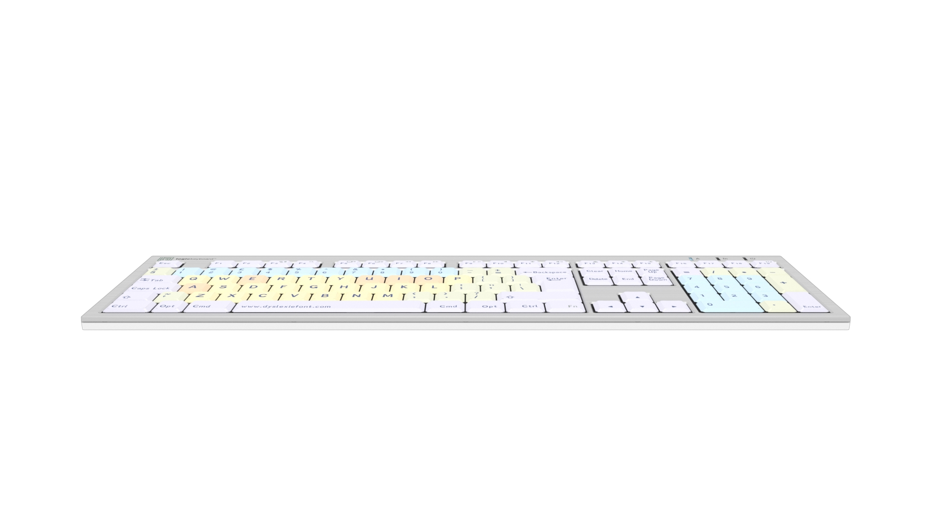 Logickeyboard Dyslexie ALBA Slimline - Tastatur - TL: UK, QWERTY, Ansicht 4