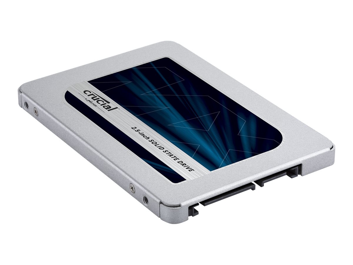 Crucial MX500 - SSD - verschlüsselt - 500 GB - intern - 2.5" (6.4 cm) - SATA 6Gb/s - 256-Bit-AES - TCG Opal Encryption 2.0