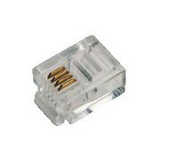 LogiLink Telefonanschluss - RJ-11 (M) - ungeschirmt (Packung mit 100)