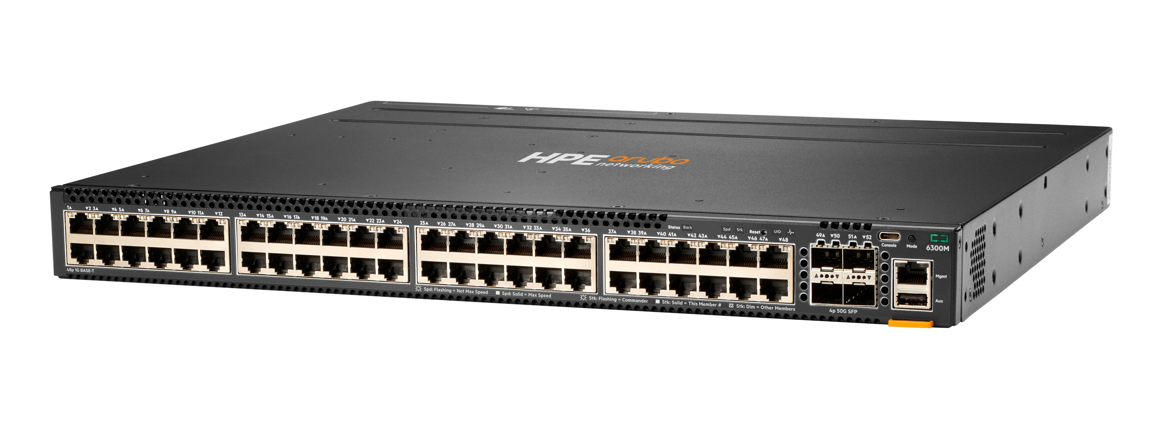 HPE Aruba 6300M - Switch - L3 - managed - 48 x 10/100/1000 (1 PoE+), Ansicht 3