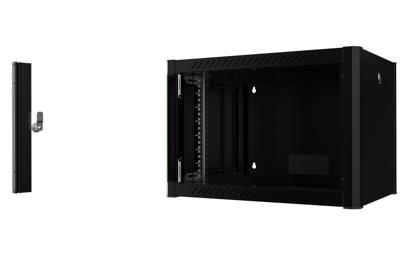 Lanview RWP07U45BL - Wandmontiertes Regal - 7U - 17 kg - Schwarz, Ansicht 2