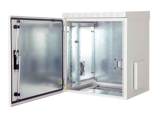 DIGITUS Professional DN-19-22U-6-6-I-OD-2 - Schrank Netzwerkschrank - geeignet für Wandmontage - Grau RAL 7035 - 22U - 48.3 cm (19)