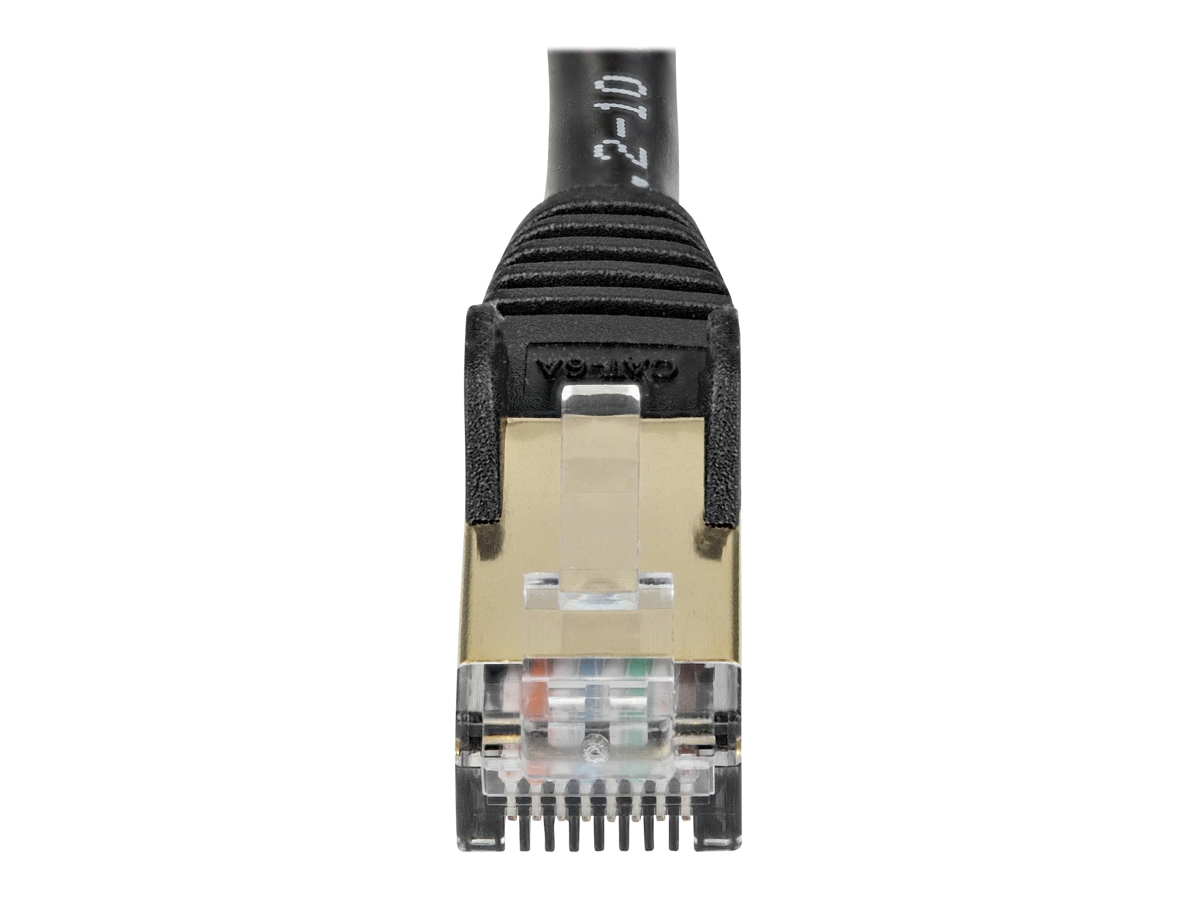 StarTech.com 7m CAT6A Ethernet Cable, 10 Gigabit Shielded Snagless RJ45 100W PoE Patch Cord, CAT 6A 10GbE STP Network Cable w/Strain Relief, Black, UL Certified Wiring/TIA - Category 6A - 26AWG (6ASPAT7MBK)