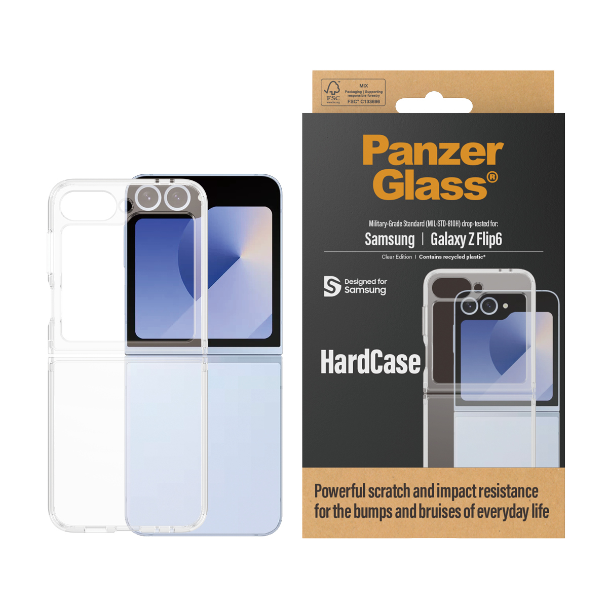 PanzerGlass HardCase - Hintere Abdeckung für Mobiltelefon - Polycarbonat, Thermoplastisches Polyurethan (TPU), Ansicht 2