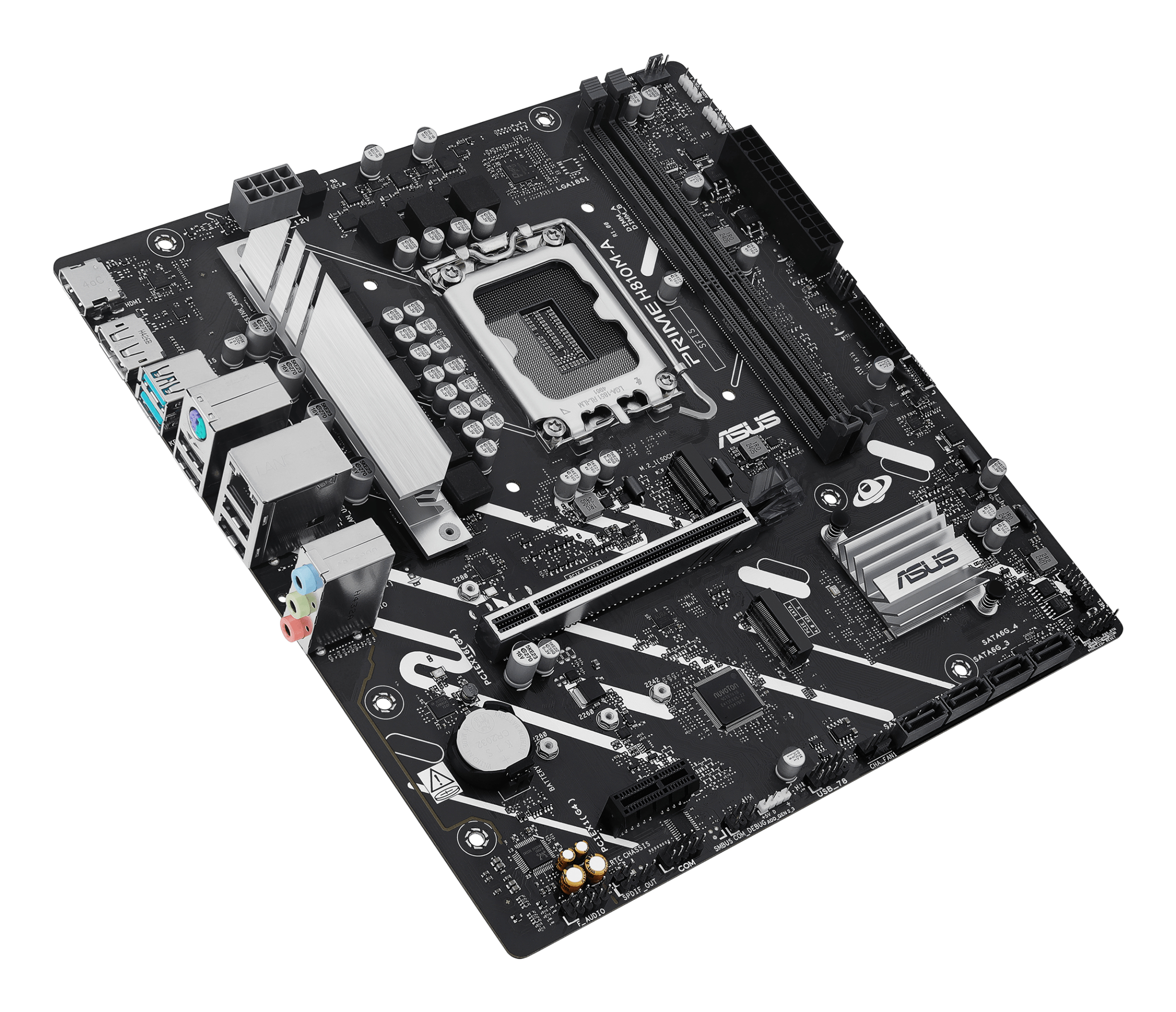ASUS PRIME H810M-A-CSM - Motherboard - micro ATX - LGA1851-Sockel - H810 Chipsatz - Onboard-Grafik (CPU erforderlich), Ansicht 3