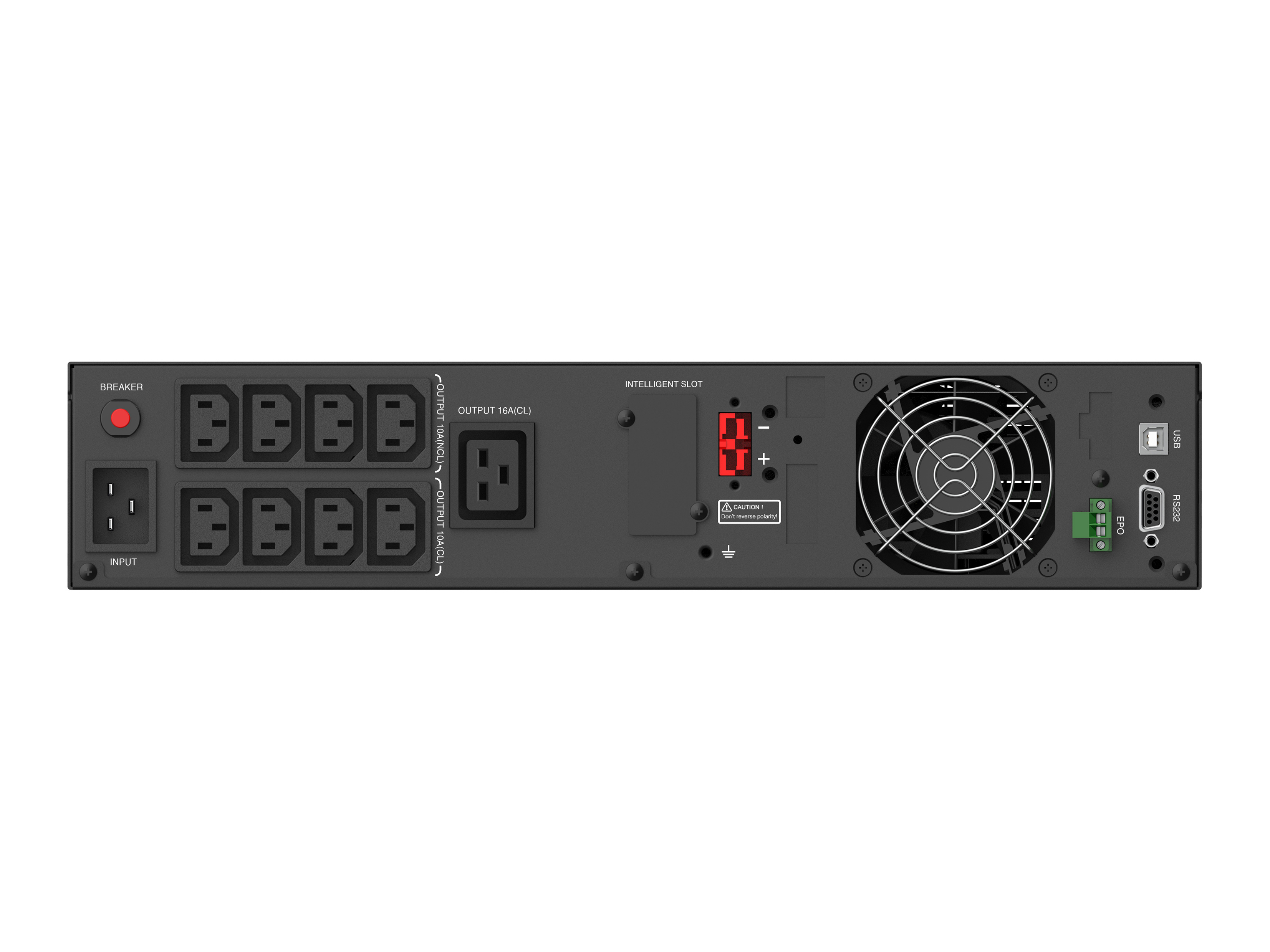 Conceptronic ZEUS USV Online UPS IEC EPO Port - Online USV - Rack-Modul - 3000VA 3000W, Ansicht 3