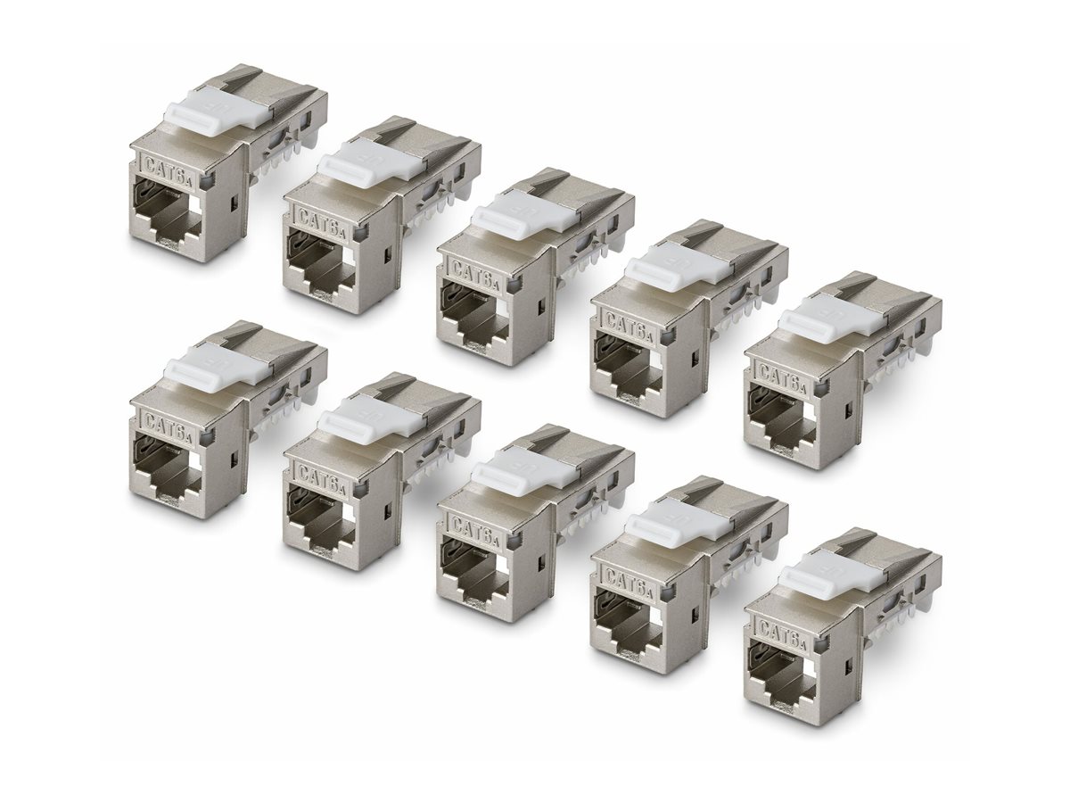StarTech.com Cat6a Keystone Jack 10-Pack 90-Deg - Netzwerk - CAT 6a