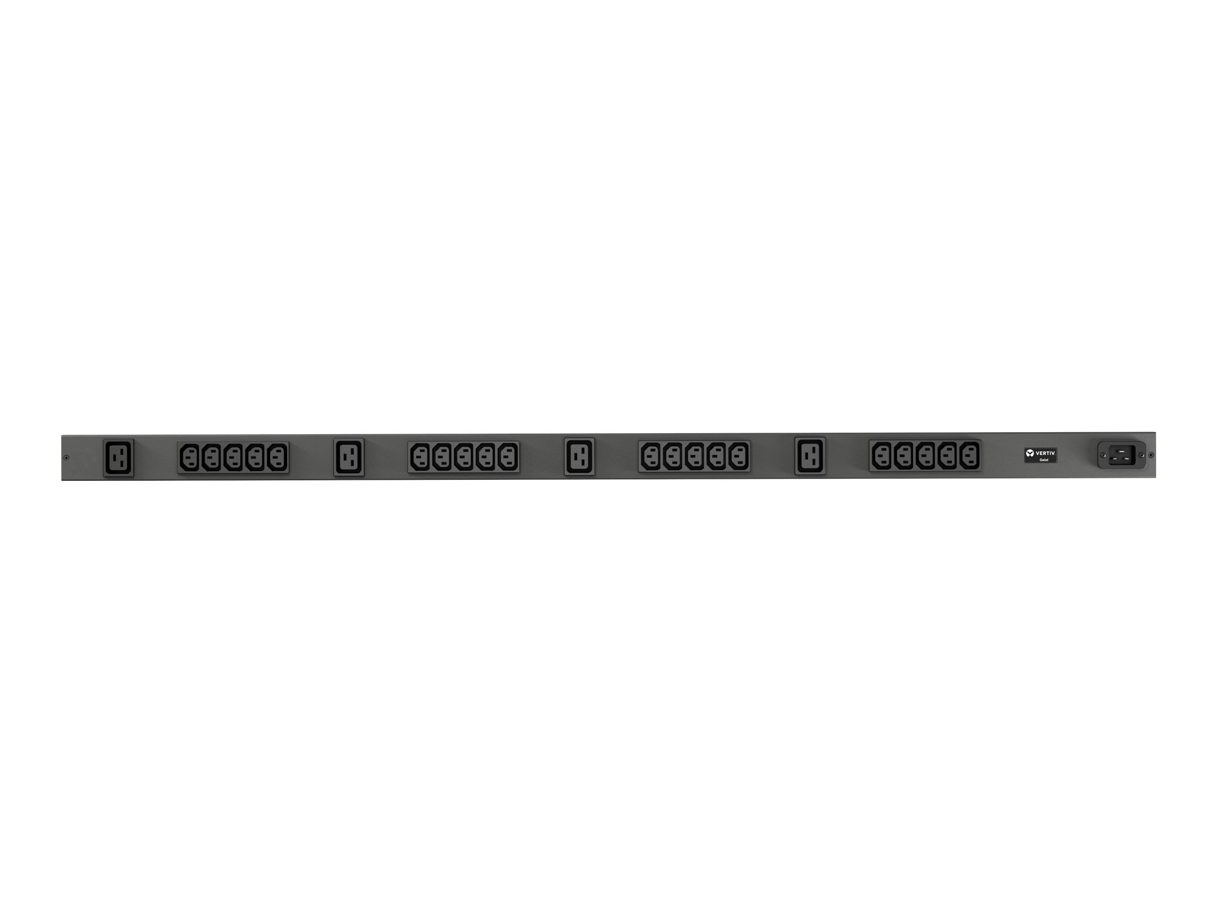 Vertiv Geist rPDU, basic, 0U, input C20 230V 16A, outputs 20C13 | 4C19 Stromverteilereinheit PDU 24 AC-Ausgänge Schwarz (VP7552)