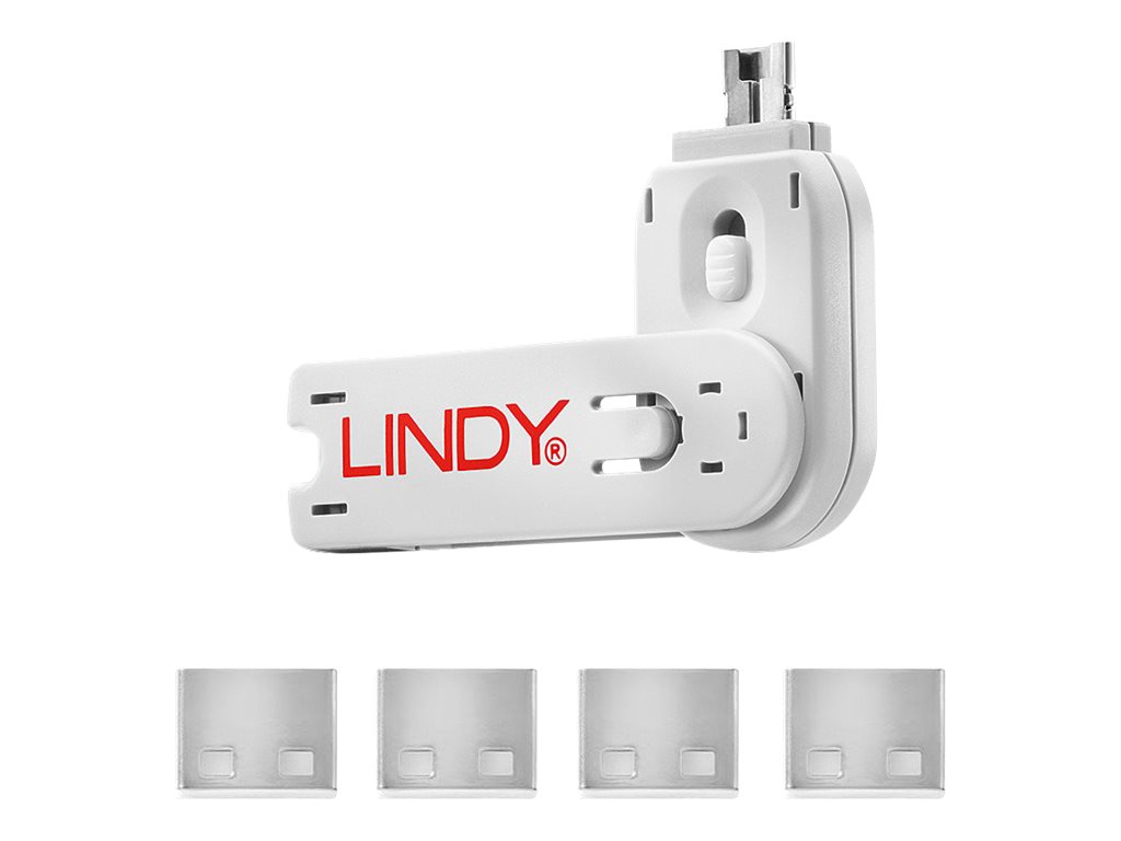 Lindy USB Port Blocker - USB-Portblocker - weiß, Ansicht 5