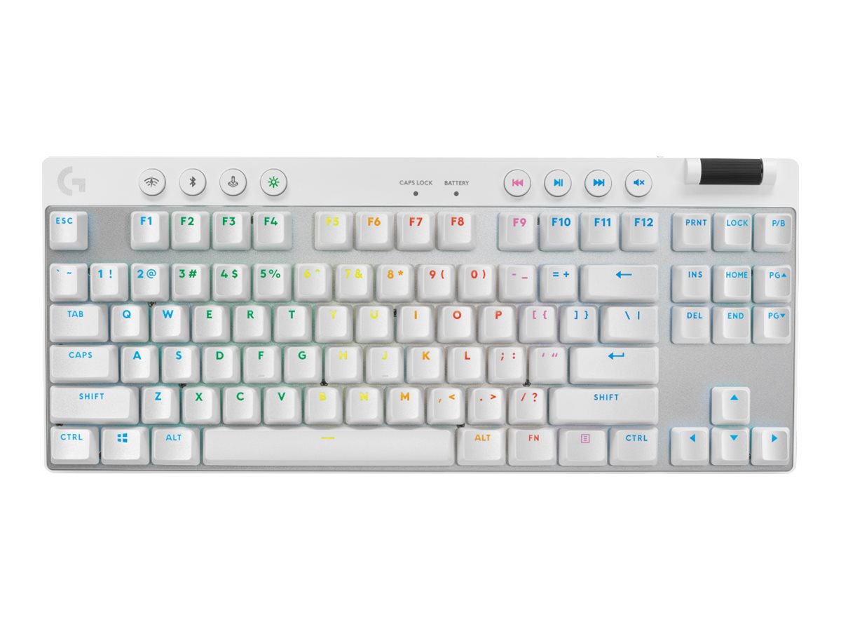 Logitech G PRO X TKL - Tastatur - hintergrundbeleuchtet - kabellos - 2.4 GHz, Bluetooth - QWERTY - Nordisch (Dänisch/Finnisch/Norwegisch/Schwedisch)