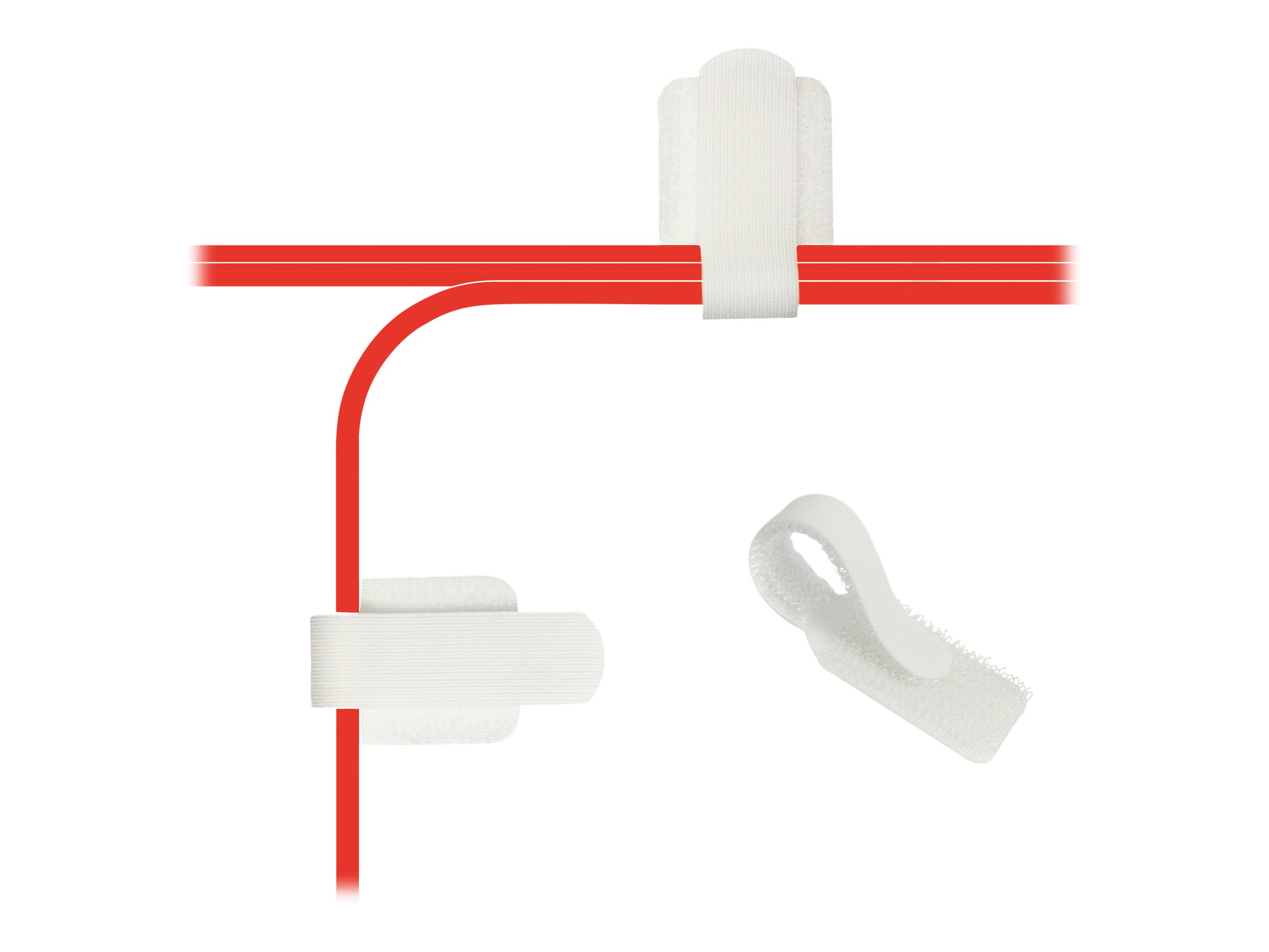 Label-the-cable LTC Pro Wall - Kabelhalter - Oberfläche montierbar, geeignet für Wandmontage - 9 cm - weiß, Ansicht 2