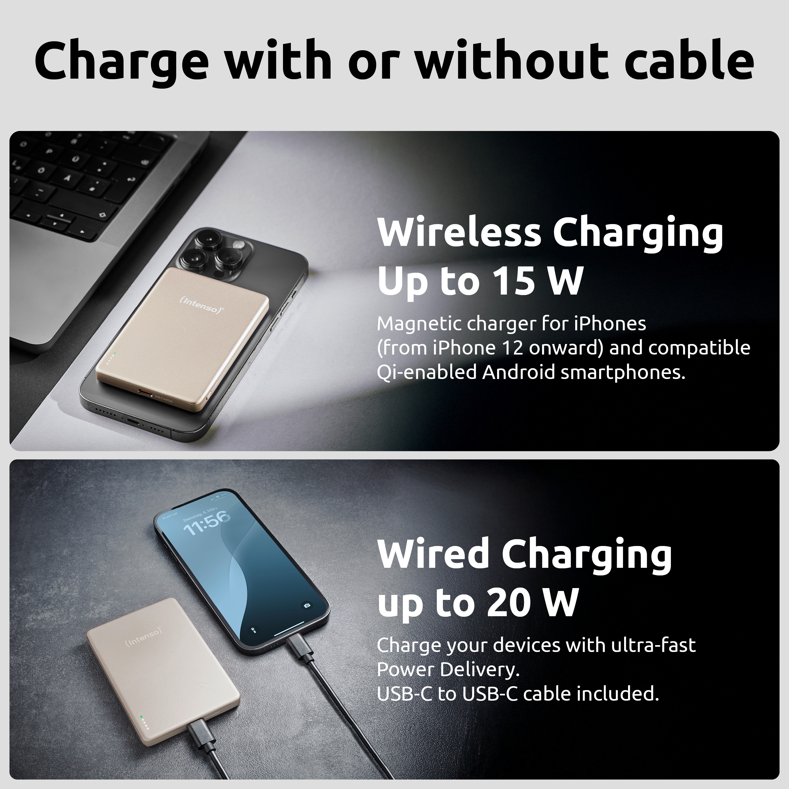 Intenso Powerbank MW5000 champa. - Akku - 5.000 mAh, Ansicht 4