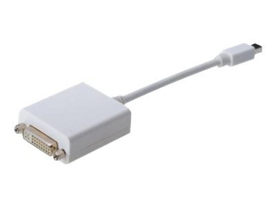 DIGITUS - DisplayPort-Adapter - Mini DisplayPort (M) zu DVI-I (W) - 15 cm - geformt - weiß