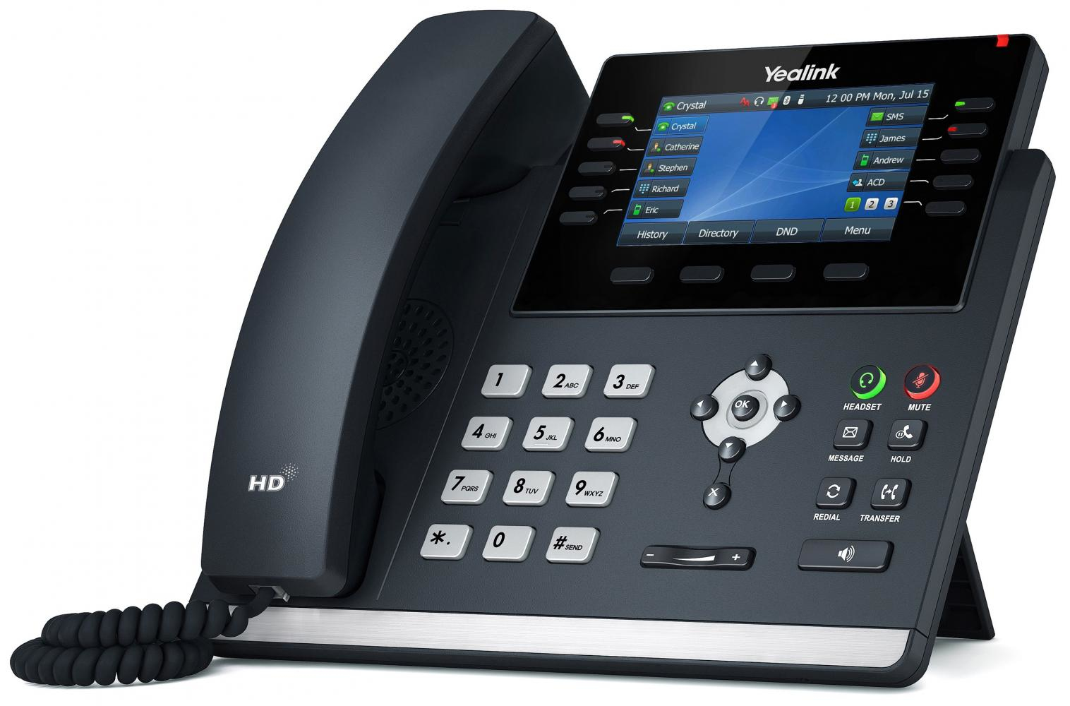 Yealink SIP-T46U - VoIP-Telefon mit Rufnummernanzeige, Ansicht 2