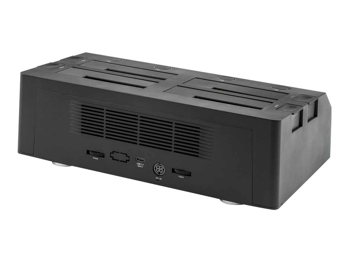 StarTech.com 4-Bay USB 3.1 SATA Festplatten Dockingstation, Extern - Speichergehäuse - 2,5" / 3,5" gemeinsam genutzt (6,4 cm/8,9 cm gemeinsam genutzt)