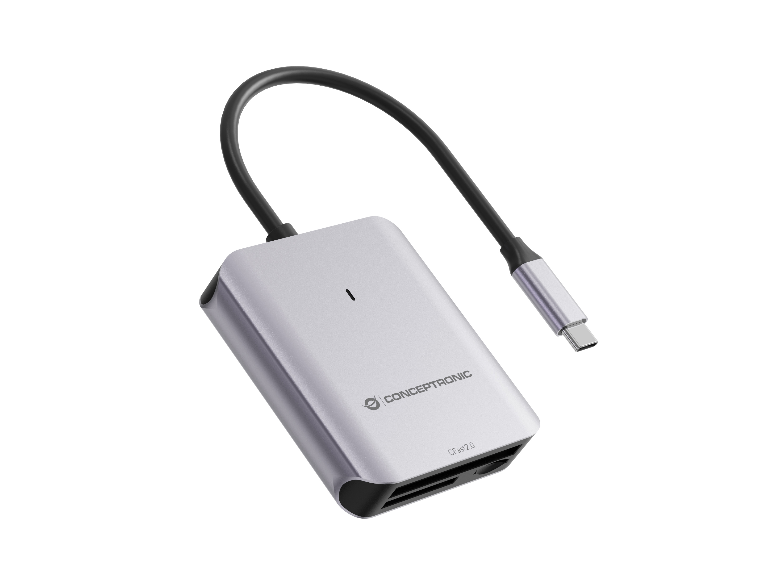 Conceptronic Card USB 3.2 Gen2 CFast SD/TF 4.0 UHS-II - Card-Reader - CompactFlash ATA Serial Transfer (CFast), Ansicht 2