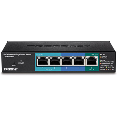 TRENDnet TPE P521ES - Switch - Smart - 1 x 10/100/1000 (PoE+ input), Ansicht 2