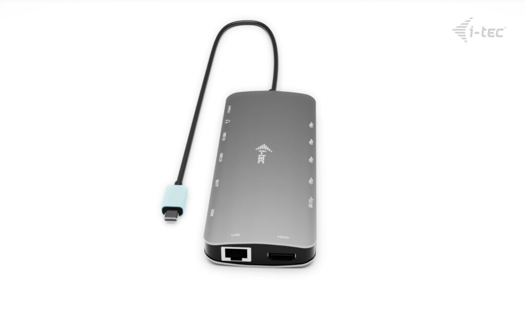 i-tec USB-C Metal Nano Dock 2x HDMI 1x Video GLAN Audio/Mic 1xSD/microSD, Ansicht 4